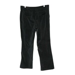 Talbots Womens Velvet Pants Size 14 Black Stretch Straight Leg